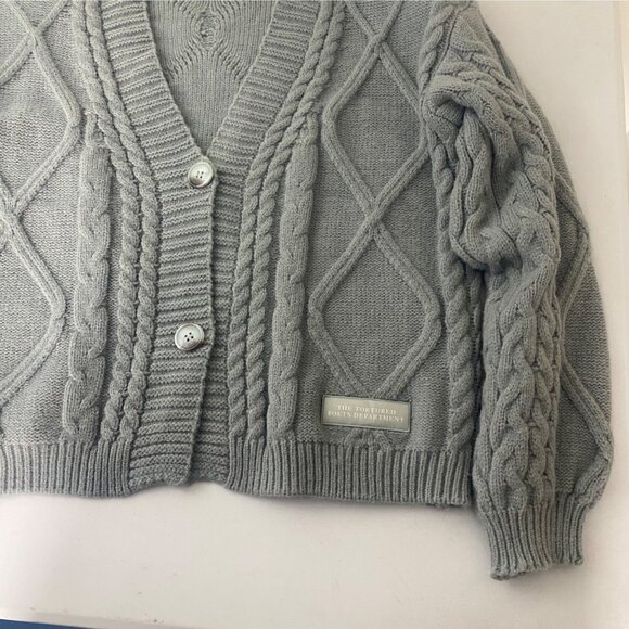 Taylor Swift The Tortured Poets Department Cardigan Gray - Picture 3 of 11
